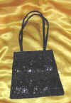 woman beaded handbag