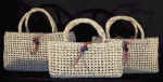 woman woven handbag by art export bali indonesia