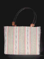 woman woven handbag by art export bali indonesia