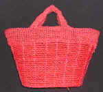 woman woven handbag by art export bali indonesia