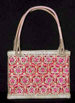 woman woven handbag by art export bali indonesia