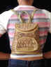 woman woven handbag by art export bali indonesia