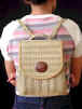 woman woven handbag by art export bali indonesia