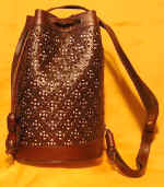 woman leather bag by art export bali indonesia