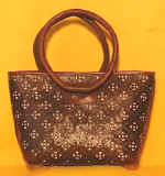 woman leather bag by art export bali indonesia