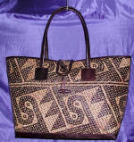 woman woven handbag by art export bali indonesia