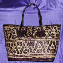 woman woven handbag by art export bali indonesia