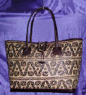 woman woven handbag by art export bali indonesia