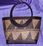 woman woven handbag by art export bali indonesia