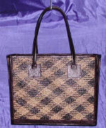 woman woven handbag by art export bali indonesia