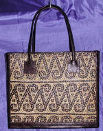 woman woven handbag by art export bali indonesia