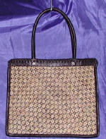 woman woven handbag by art export bali indonesia