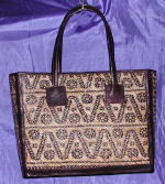 woman woven handbag by art export bali indonesia