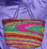 woman woven handbag by art export bali indonesia