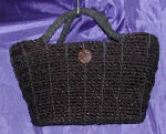 woman woven handbag by art export bali indonesia