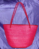 woman woven handbag by art export bali indonesia