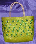 woman woven handbag by art export bali indonesia