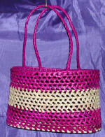 woman woven handbag by art export bali indonesia