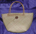 woman woven handbag by art export bali indonesia