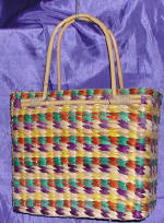 woman woven handbag by art export bali indonesia