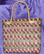 woman woven handbag by art export bali indonesia