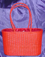 woman woven handbag by art export bali indonesia