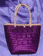 woman woven handbag by art export bali indonesia