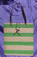 woman woven handbag by art export bali indonesia