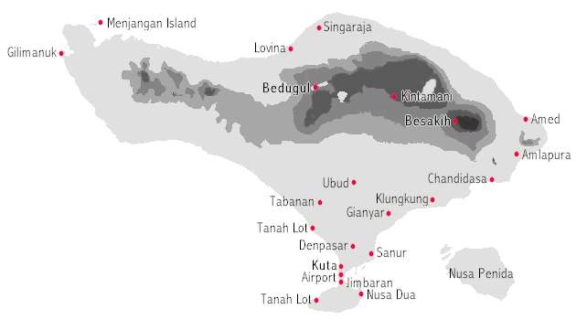map of indonesia bali. Map of Bali