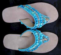 footwear beaded slipper sandals sandal snakeskin shoe shoes by art export bali indonesia