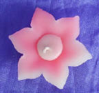 wax candle candles in many wax colors flower candle handicraft by Art Export Bali Indonesia