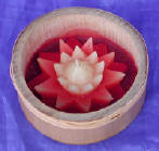 wax candle candles in many wax colors flower candle handicraft by Art Export Bali Indonesia