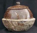 coconut shell container with lid