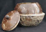 coconut shell container with lid