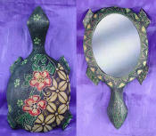 batik mirror hand mirror hand mirrors by art export bali indonesia