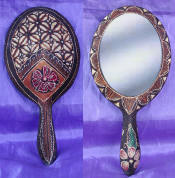 batik mirror hand mirror hand mirrors by art export bali indonesia