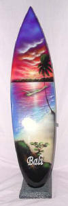 surfboard surfboards surf board surfing board wooden surf board handicraft wood carving air brush painted surf board art export bali indonesia