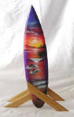 surfboard surfboards surf board surfing board  wooden surf board handicraft wood carving air brush painted surf board art export bali indonesia