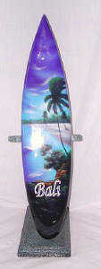 surfboard surfboards surf board surfing board  wooden surf board handicraft wood carving air brush painted surf board art export bali indonesia