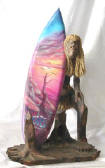 surfboard surfboards surf board surfing board  wooden surf board handicraft wood carving air brush painted surf board art export bali indonesia