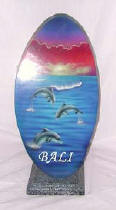 surfboard surfboards surf board surfing board  wooden surf board handicraft wood carving air brush painted surf board art export bali indonesia