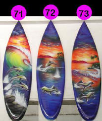 surfboard surfboards surf board surfing board  wooden surf board handicraft wood carving air brush painted surf board art export bali indonesia