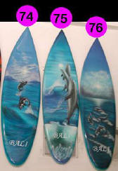 surfboard surfboards surf board surfing board  wooden surf board handicraft wood carving air brush painted surf board art export bali indonesia