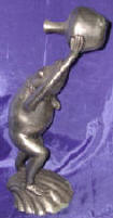 Silver Plated Bronze Frog 