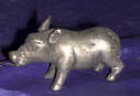 Silver Plated Bronze Pig