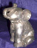 Silver Plated Bronze Elephant