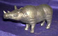 Silver Plated Bronze Rhinoceros