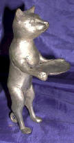 Silver Plated Bronze Cat