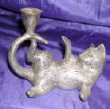 Silver Plated Bronze Cat