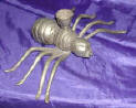 Silver Plated Bronze Spider Candle Holder